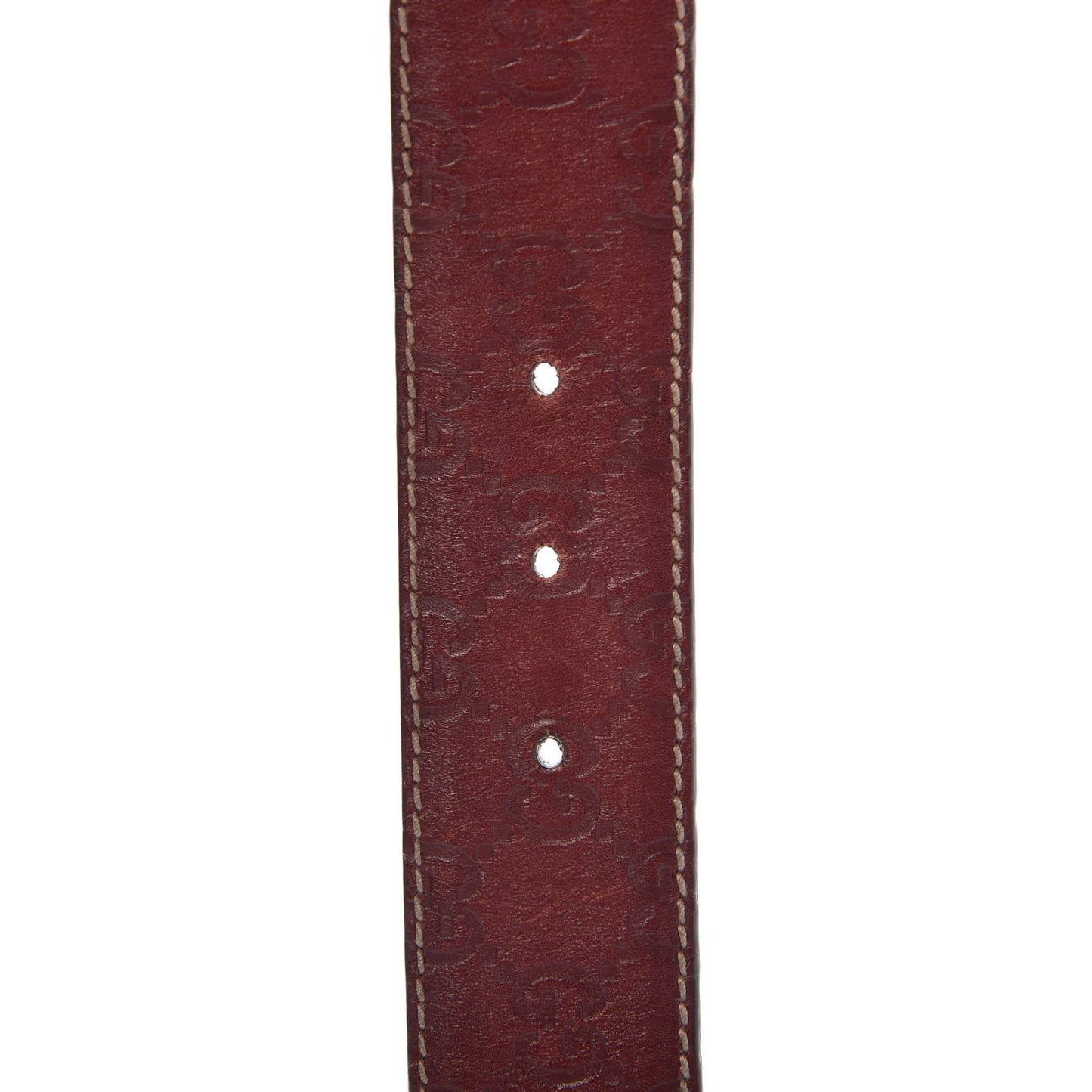 Guccissima Interlocking G Belt 95 38 Dark Red