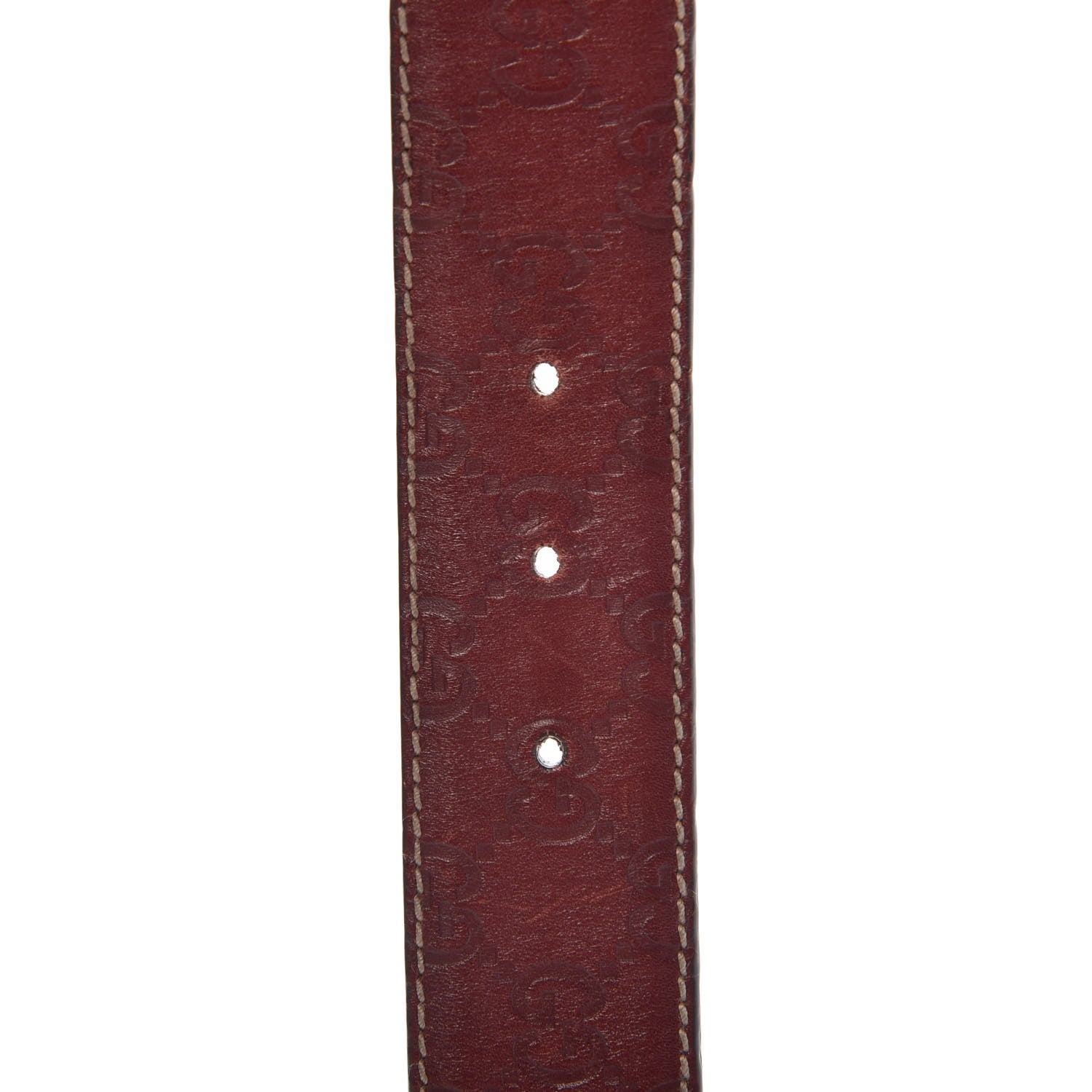 Gucci Guccissima Interlocking G Belt 95 38 Dark Red 5 of 7