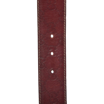 Gucci Guccissima Interlocking G Belt 95 38 Dark Red 5 of 7