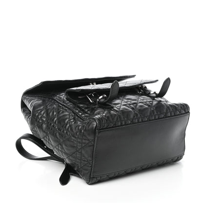 Christian Dior Lambskin Cannage Large Stardust Backpack Black 4 of 9