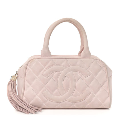 Chanel Caviar Quilted Small Bowler Tassel Pink 1 of 20