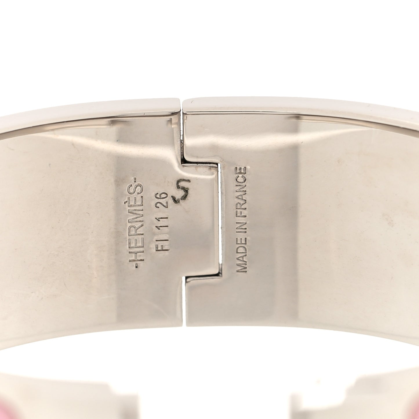 Enamel Wide Clic Clac H GM Bracelet Rose Dragee