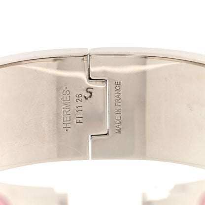 Hermes Enamel Wide Clic Clac H GM Bracelet Rose Dragee 4 of 5