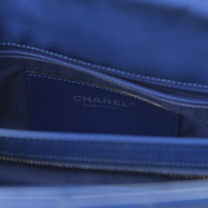 Chanel Patent Quilted Medium Just Mademoiselle Blue 8 of 10