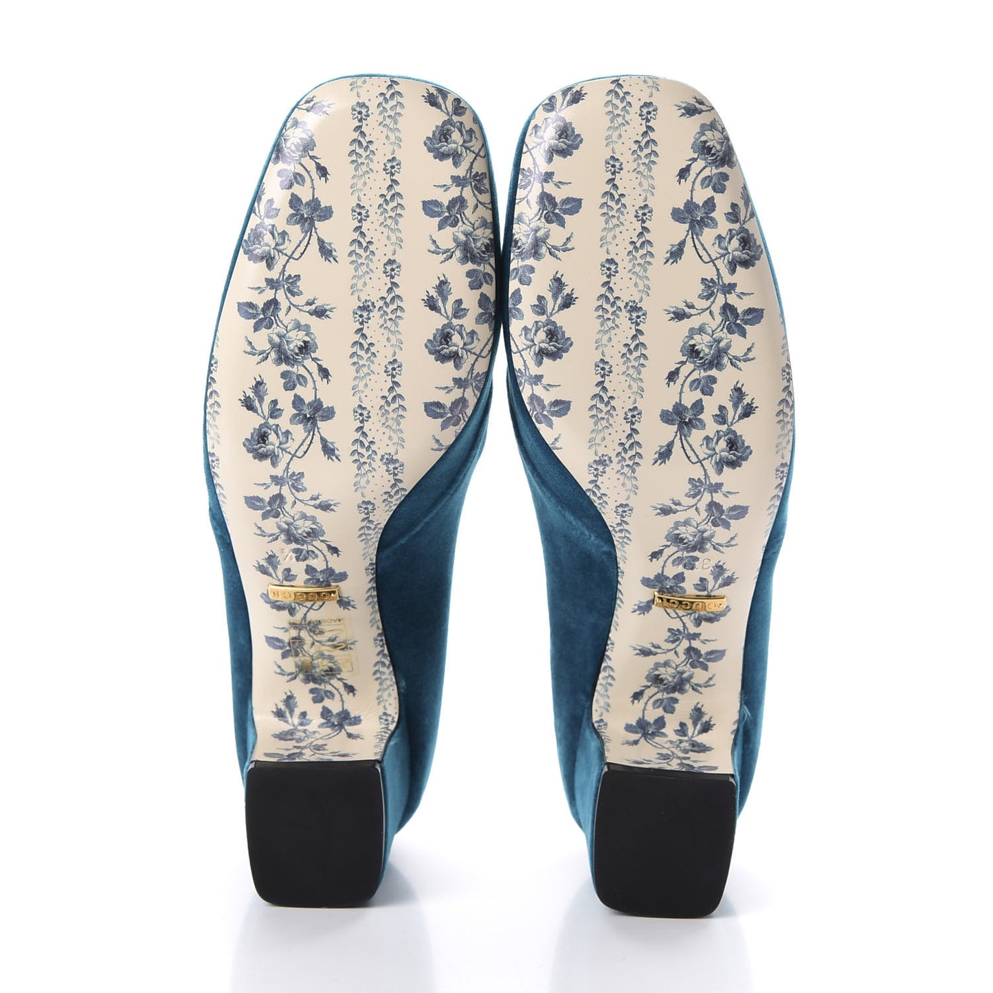 Softy Velvet GG Victoire 55mm Loafer Pumps 37.5 Pavone