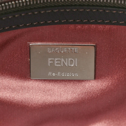 Fendi Mink Astrakhan Tartan Inlay Fur Baguette Moro Multicolor 6 of 9