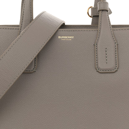 Burberry Grainy Calfskin House Check Medium Banner Tote Taupe Brown 8 of 10
