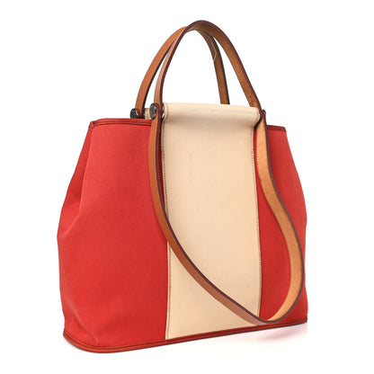 Hermes Toile Cabag 32 Grenat 3 of 12