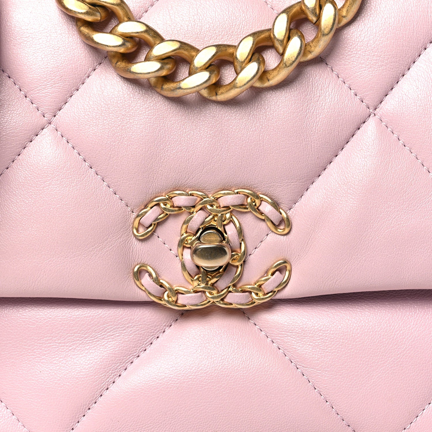 Chanel Lambskin Quilted Medium Chanel 19 Flap Light Pink 8 of 10