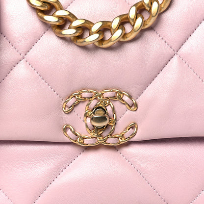 Chanel Lambskin Quilted Medium Chanel 19 Flap Light Pink 8 of 10