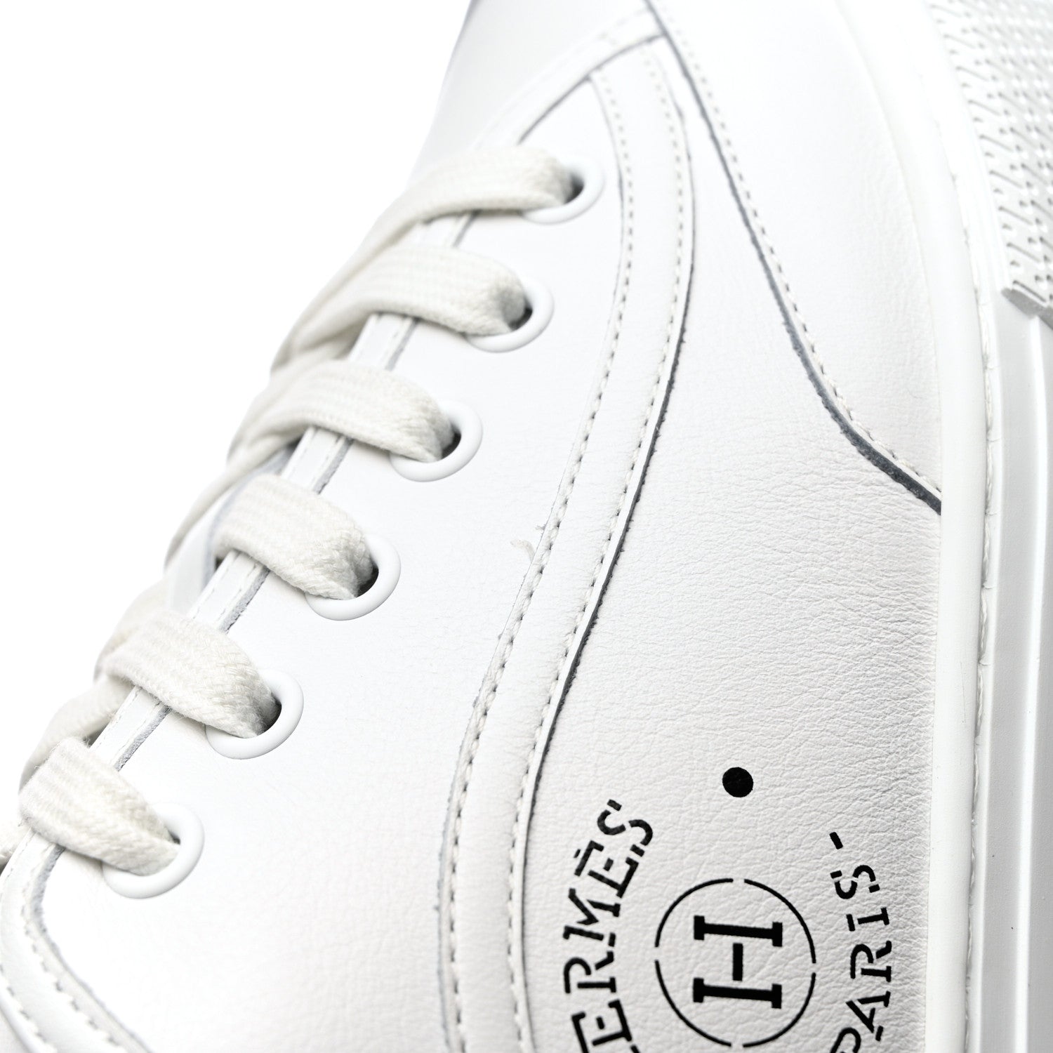 Hermes Calfskin Mens Get Sneakers 40 White 8 of 10