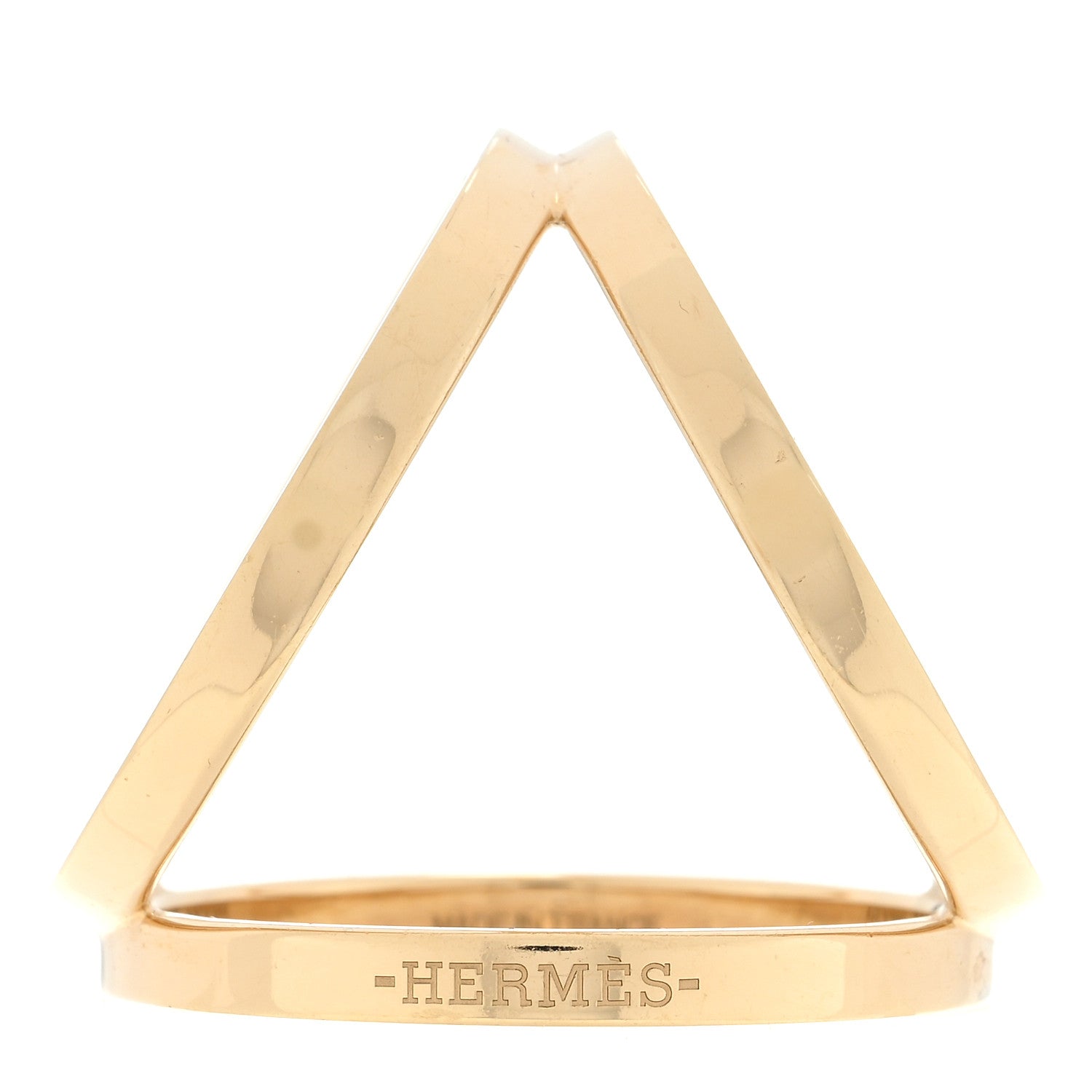 Hermes Permabrass Gold Plated Trio Scarf Ring 1 of 3