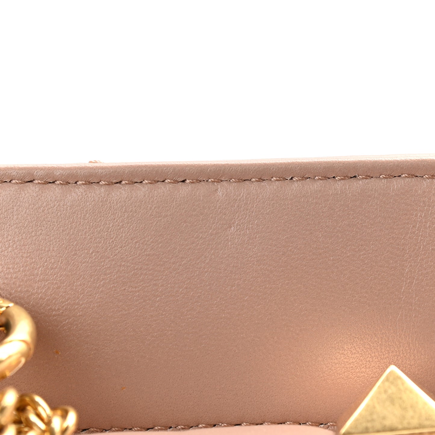 Nappa Large Roman Stud Shoulder Bag Rose Cannelle