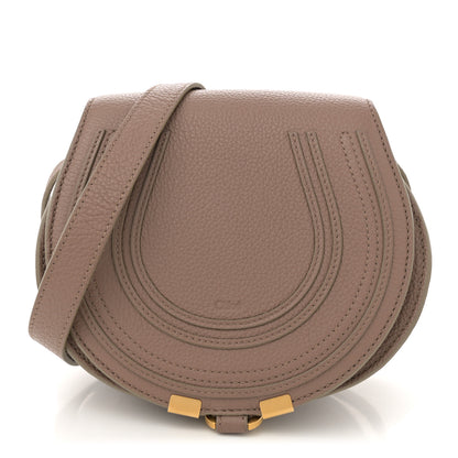 Chloe Calfskin Mini Marcie Round Crossbody Bag Nut 1 of 11