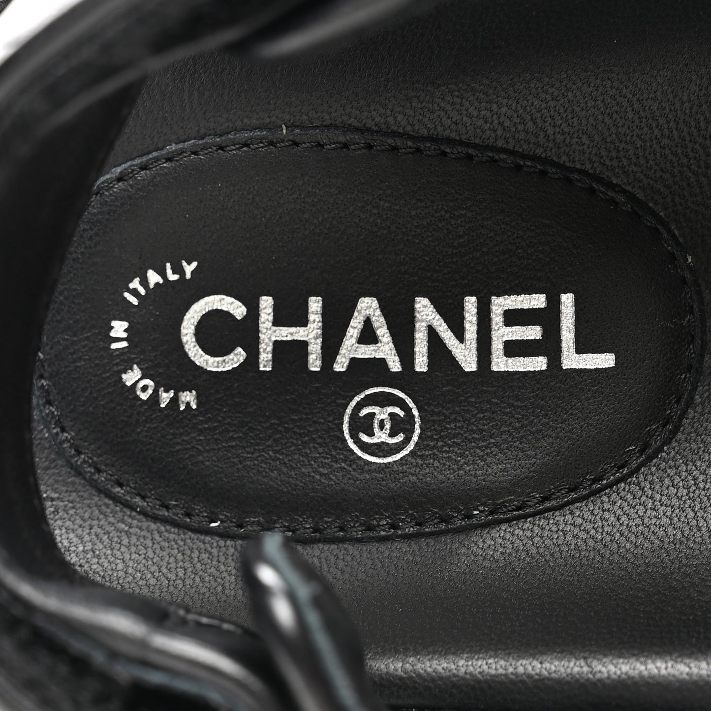 Lambskin Velcro Dad Sandals 38 Black