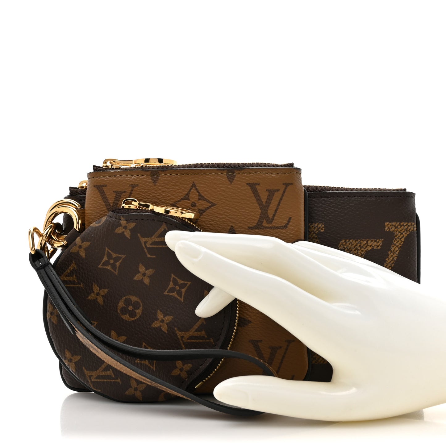 Reverse Monogram Giant Trio Pouch