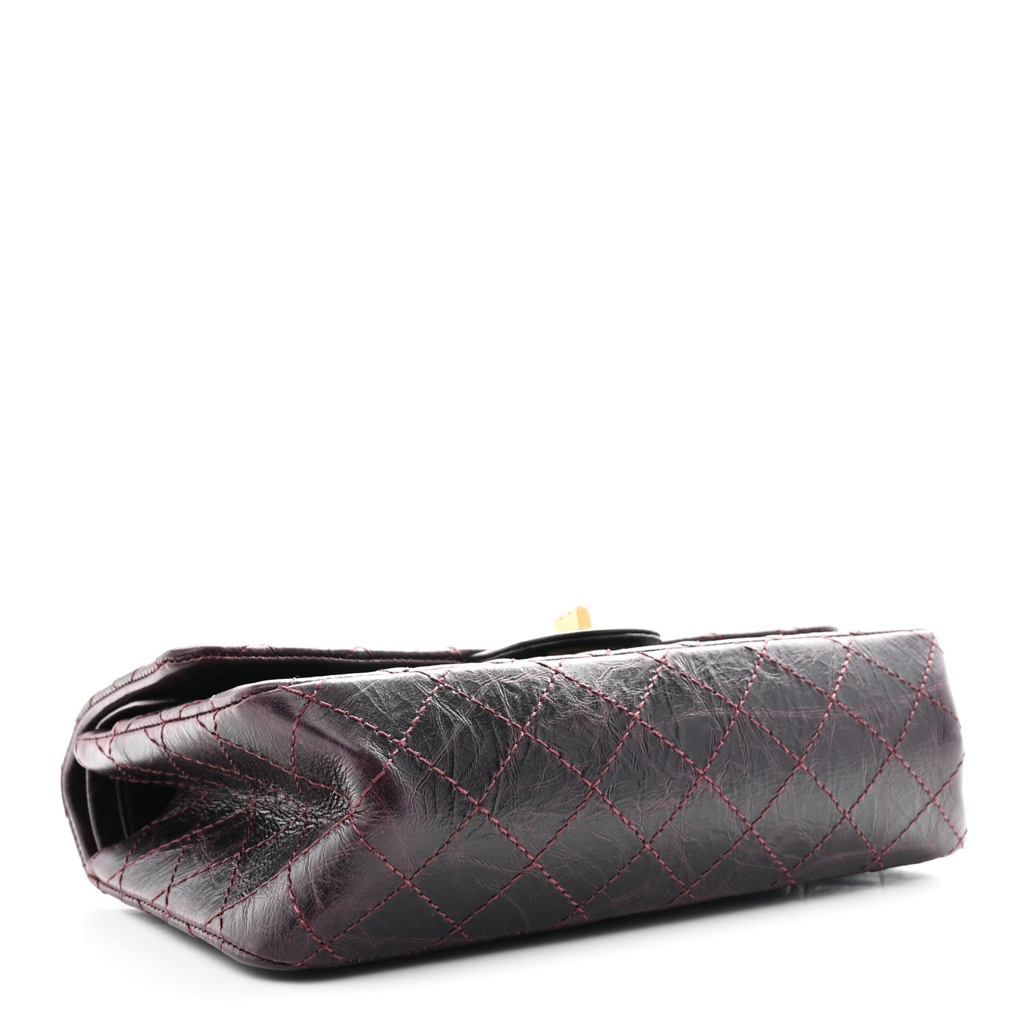 Aged Calfskin Quilted 2.55 Reissue 225 Flap Dark Burgundy