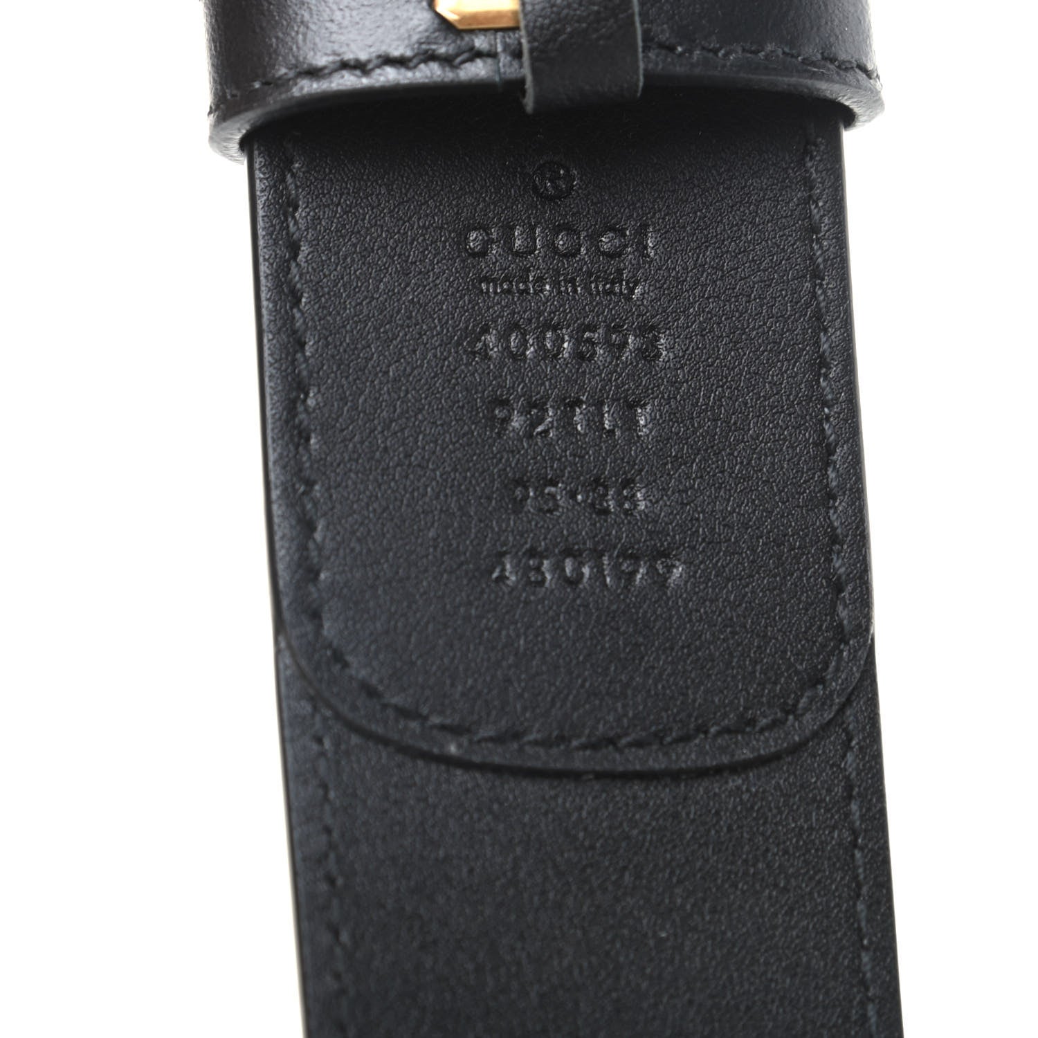 Gucci GG Supreme Monogram Matte Plutone Calfskin Double G 40mm Belt 95 38 Beige Ebony Black 3 of 5