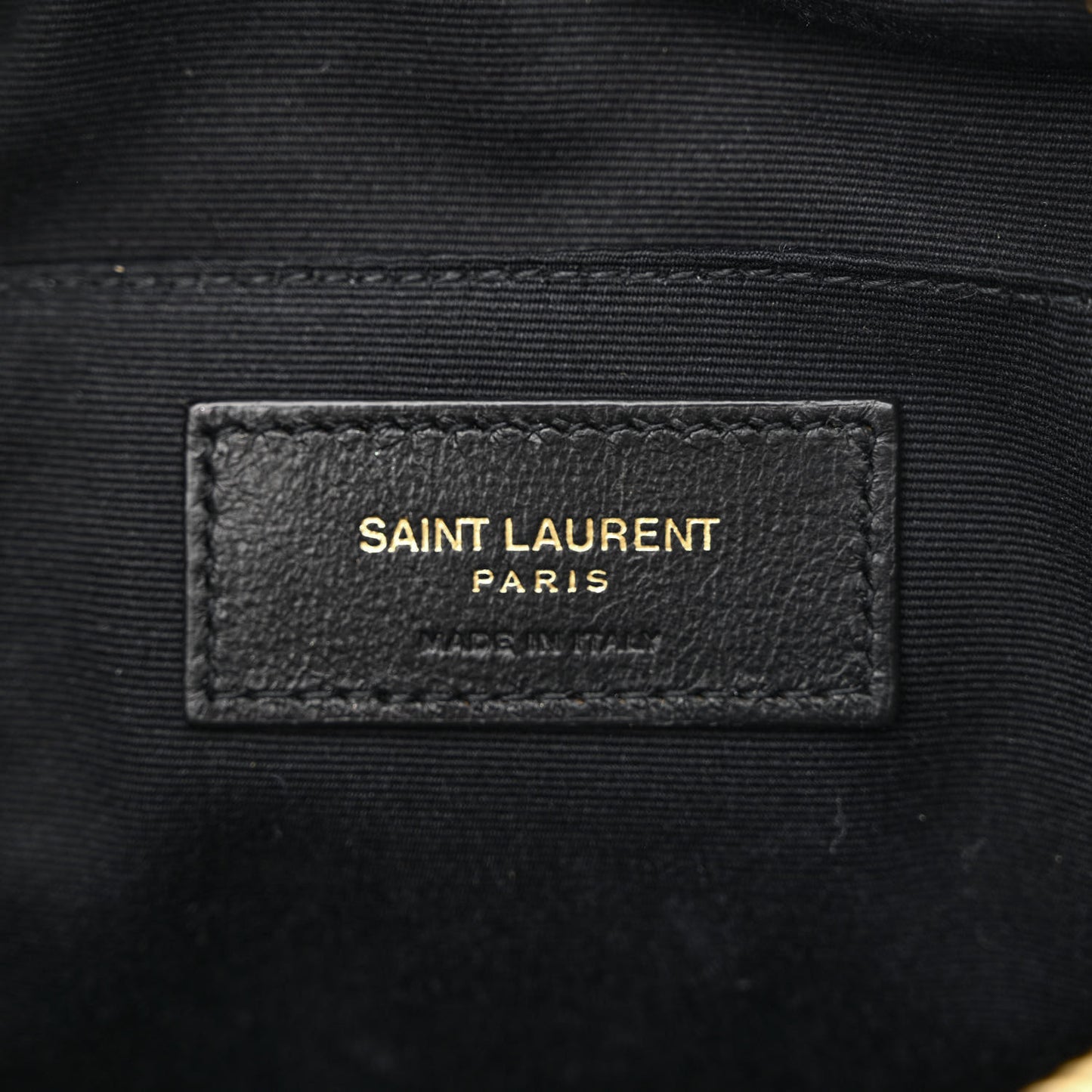 Calfskin Matelasse Monogram Lou Camera Bag Dark Latte