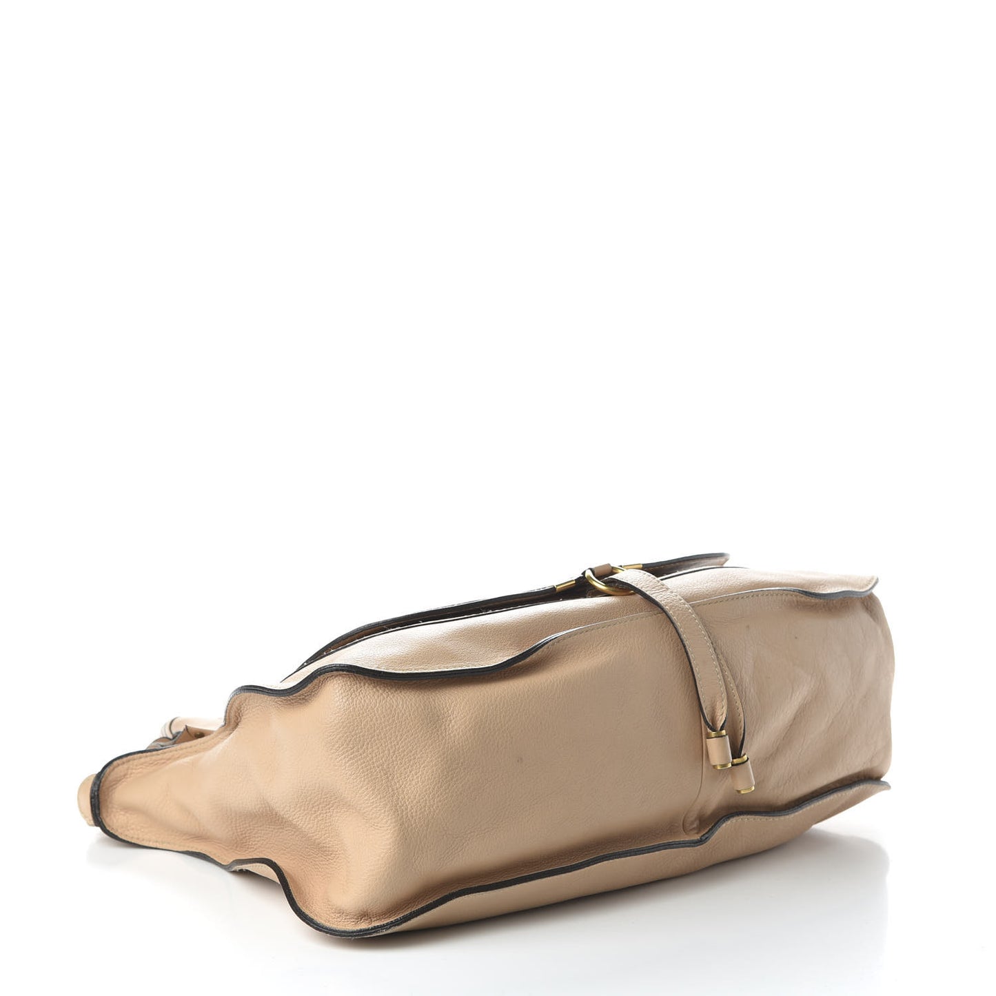 Calfskin Large Marcie Satchel Light Tan