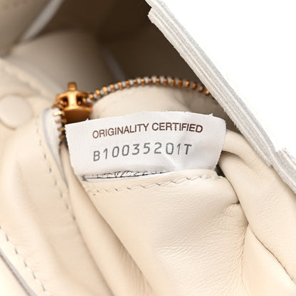 Bottega Veneta Lambskin Maxi Intrecciato Cassette Crossbody Bag White 7 of 10