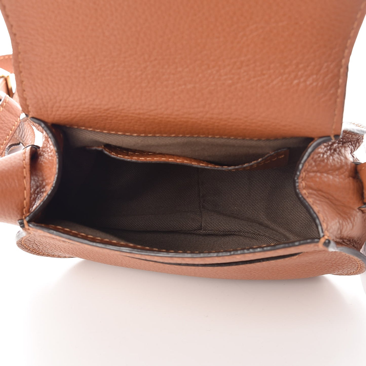 Calfskin Mini Marcie Round Crossbody Bag Tan