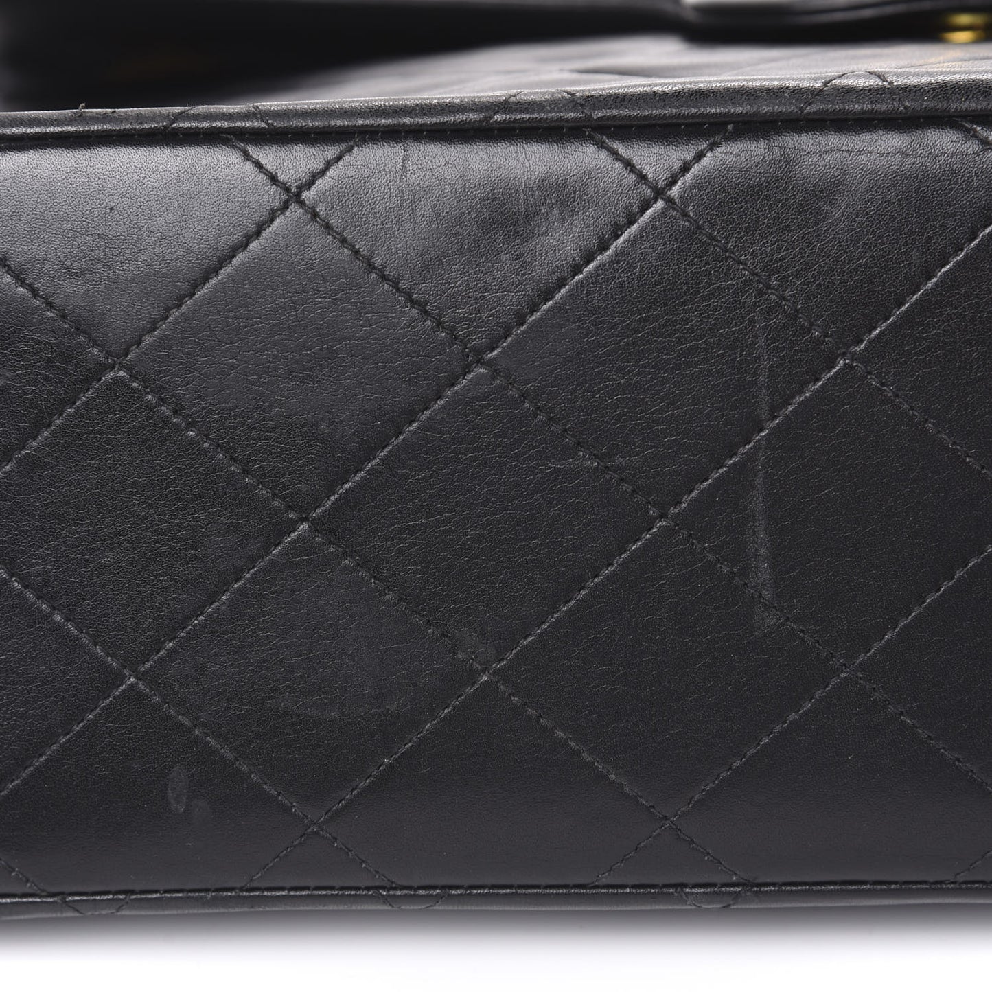 Lambskin Quilted XL Jumbo Single Flap Black