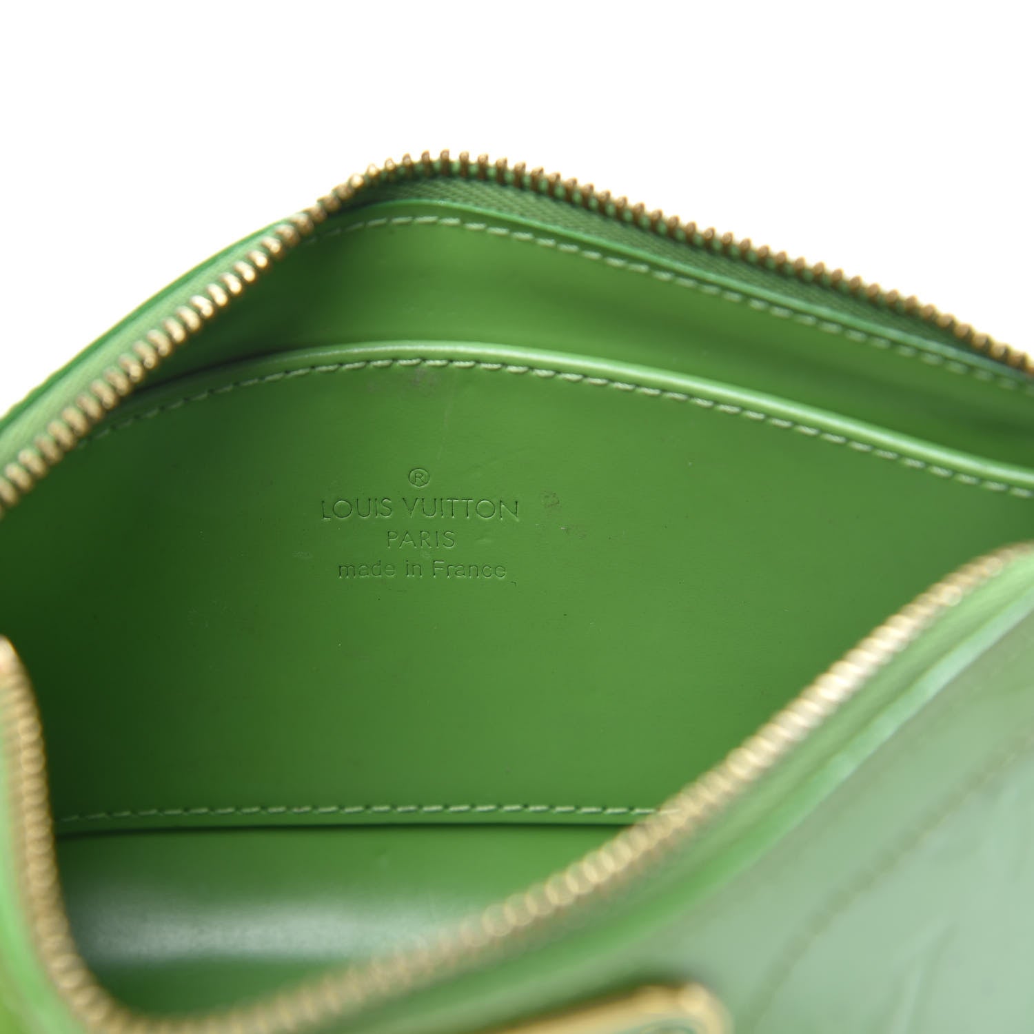 Louis Vuitton Vernis Trousse Cosmetic Pouch Vert Tonic 6 of 11