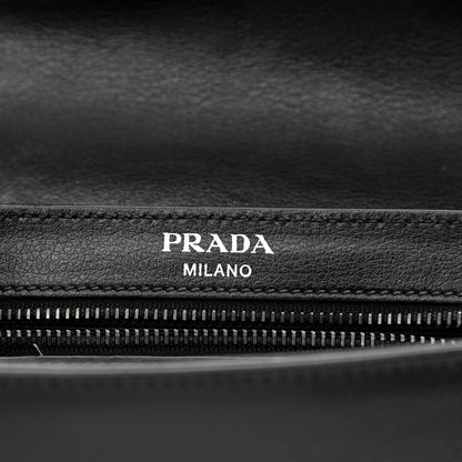Prada Glace Calfskin Studded Crossbody Turchese Black 6 of 13