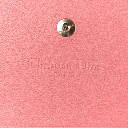 Christian Dior Lambskin Cannage Mini Lady Dior Wallet Pink 7 of 8