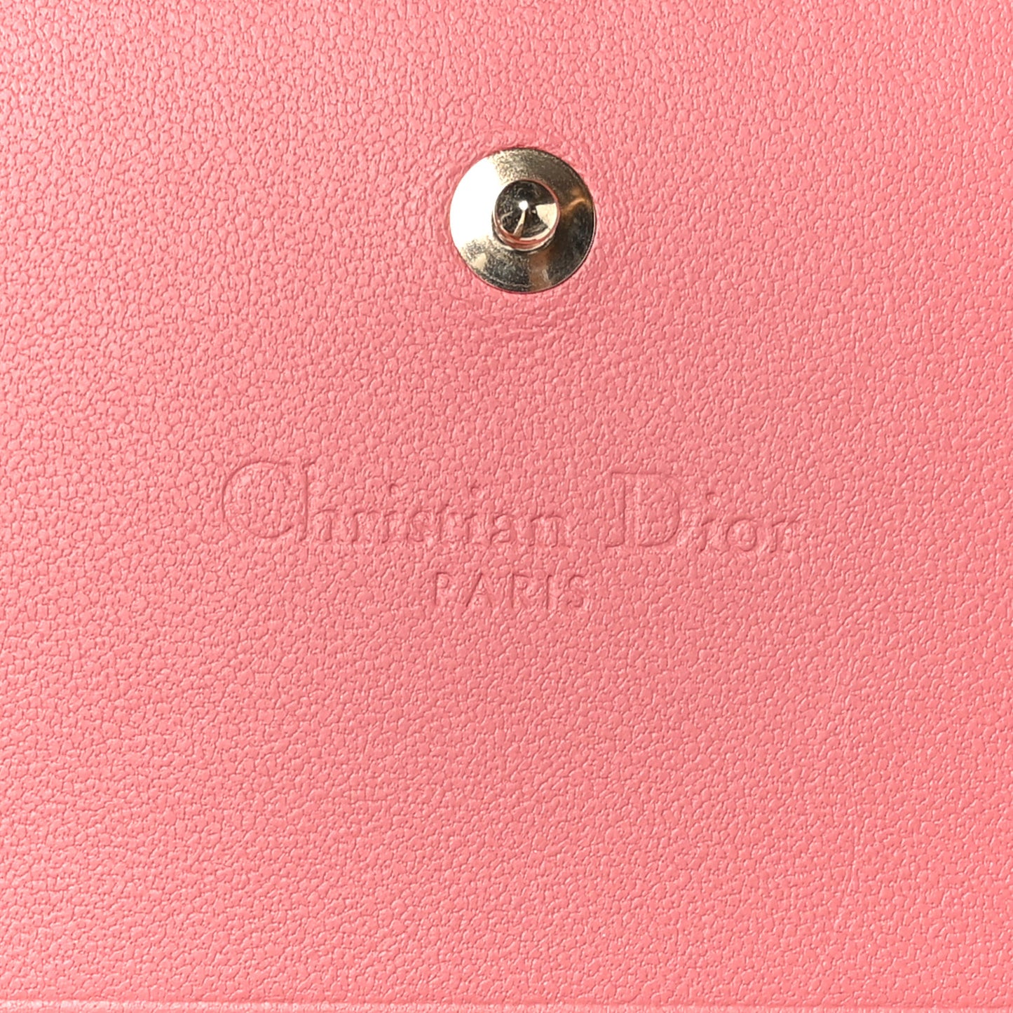 Lambskin Cannage Mini Lady Dior Wallet Pink