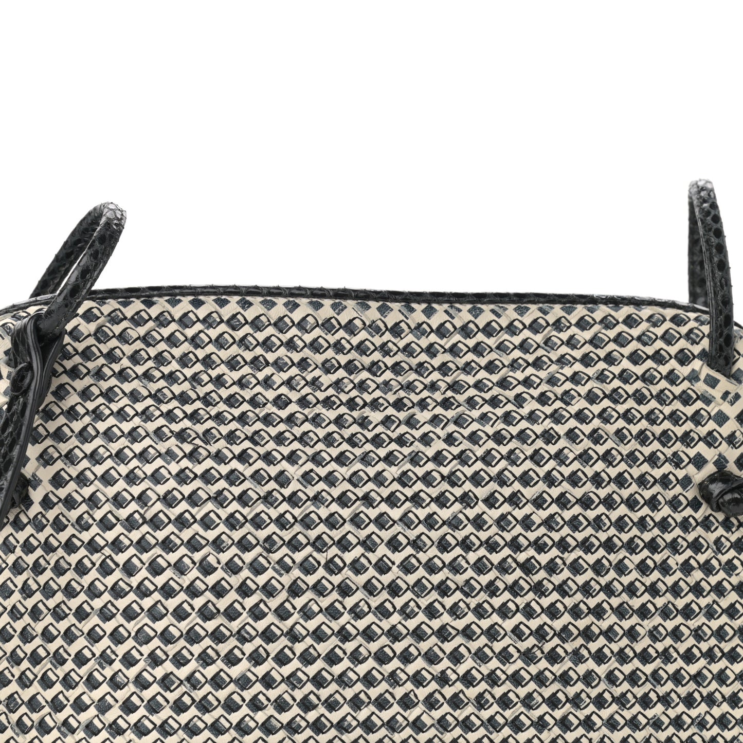 Nappa Ayers Cravaterria Intrecciato Nodini Bag Off White Black