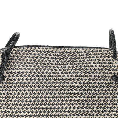 Bottega Veneta Nappa Ayers Cravaterria Intrecciato Nodini Bag Off White Black 10 of 10