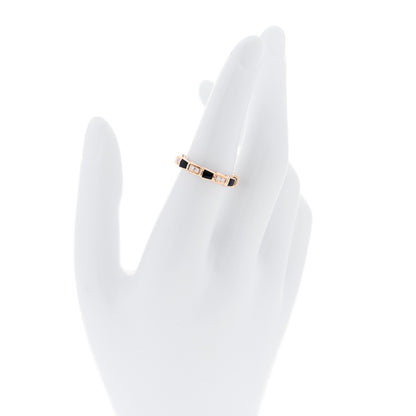 Bulgari 18K Rose Gold Diamond Black Onyx 4mm Serpenti Viper Band Ring 54 6.75 2 of 5