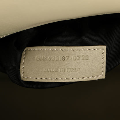 Saint Laurent Calfskin Shearling Monogram Medium Niki Chain Satchel Grey 7 of 11