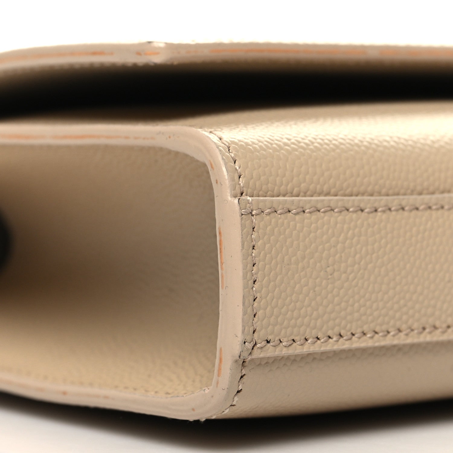 Saint Laurent Grain De Poudre Classic Monogram Cassandre Clutch Nude 8 of 12
