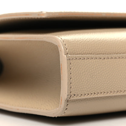 Saint Laurent Grain De Poudre Classic Monogram Cassandre Clutch Nude 8 of 12