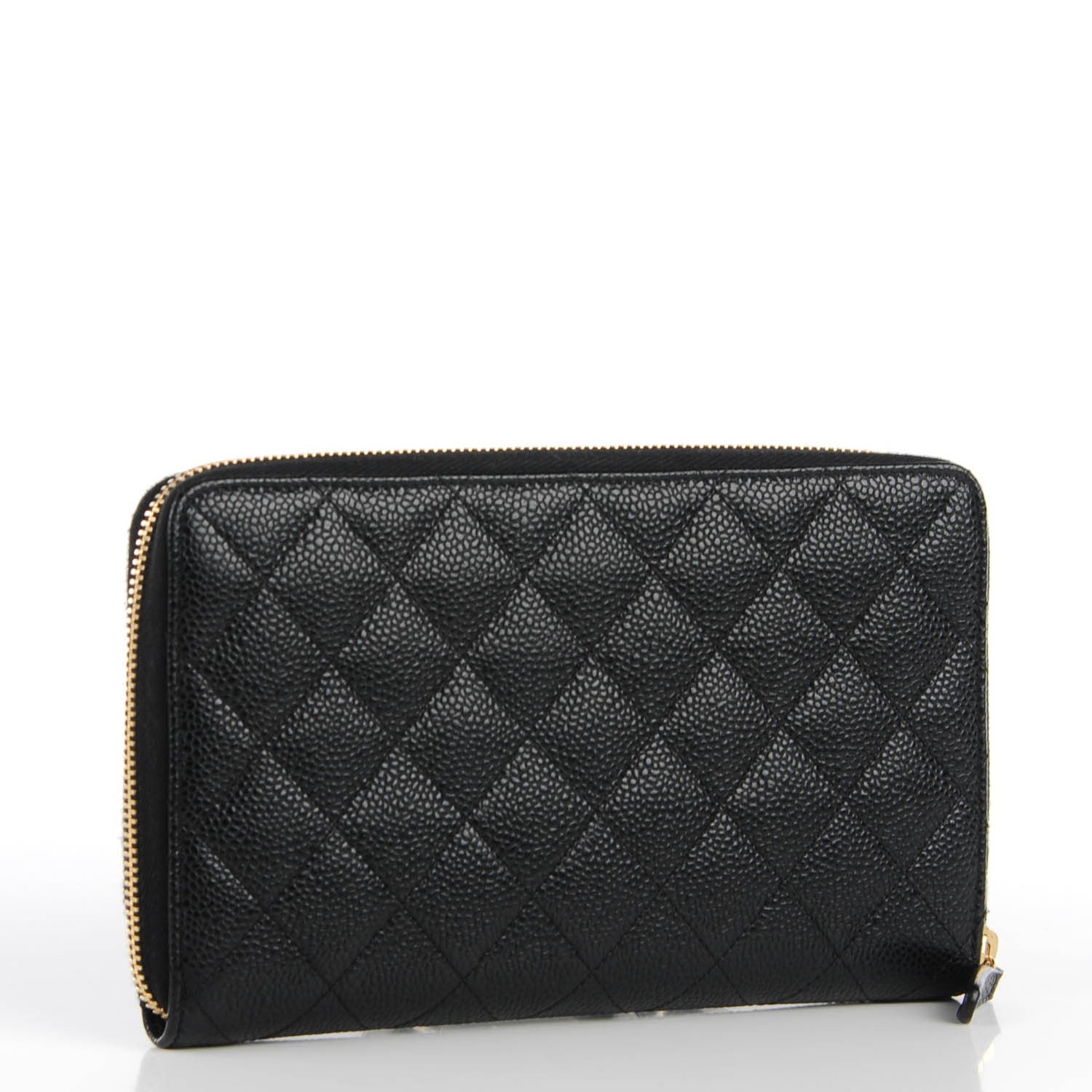 Chanel Caviar Quilted Large Zip Around Wallet Black 3 of 8
