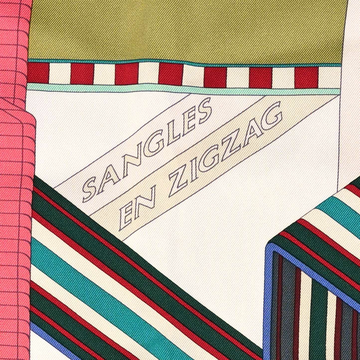 Silk Sangles En Zigzag Scarf 90