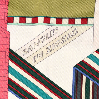 Hermes Silk Sangles En Zigzag Scarf 90 4 of 5