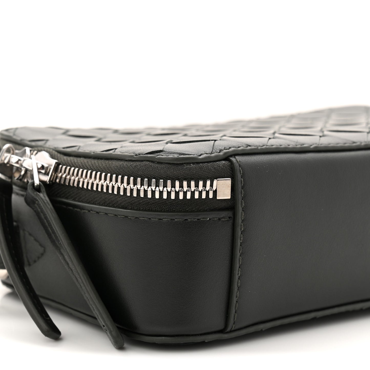 Nappa Intrecciato Mens Getaway Phone Pouch Dark Green