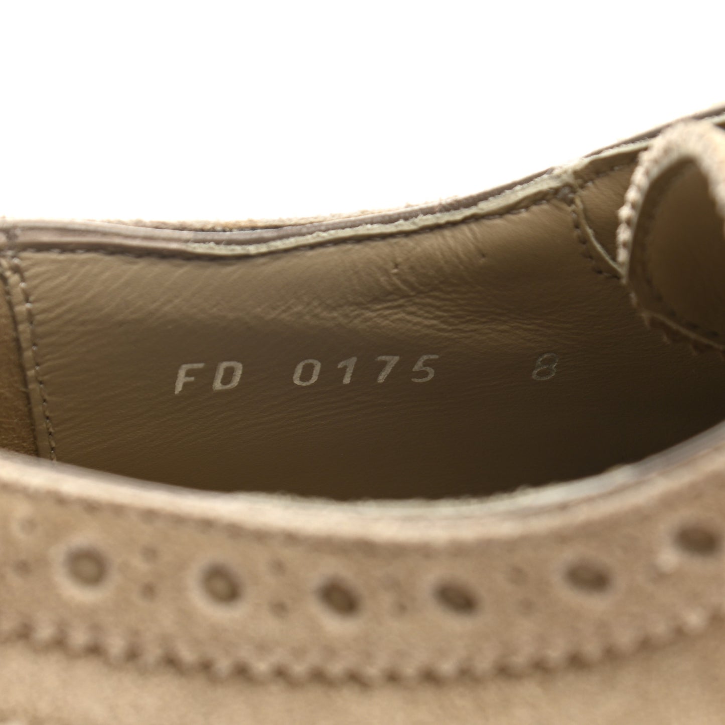 Suede Palm Beach Wing Tip Mens Derby Shoes 8 Beige