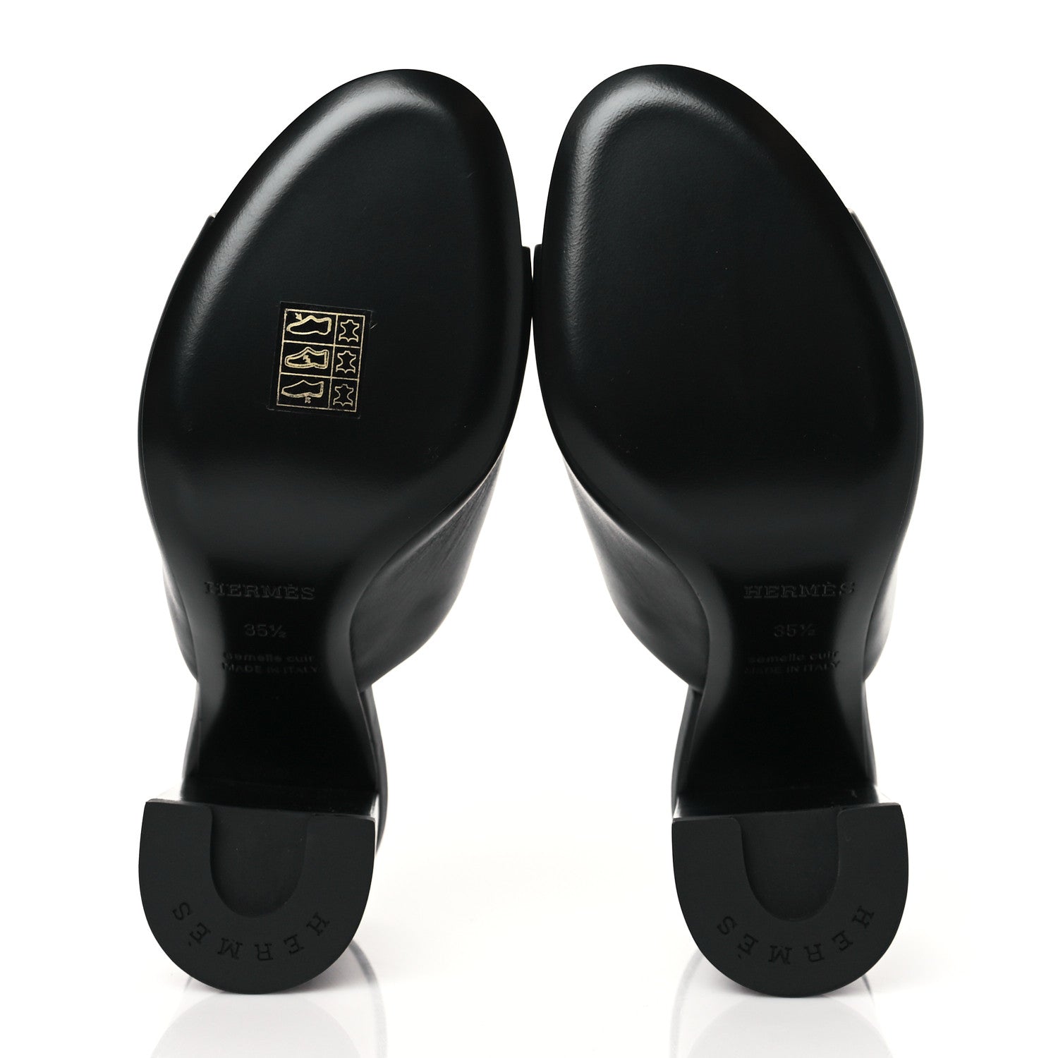 Hermes Calfskin Camilla Mules 35.5 Black 6 of 10