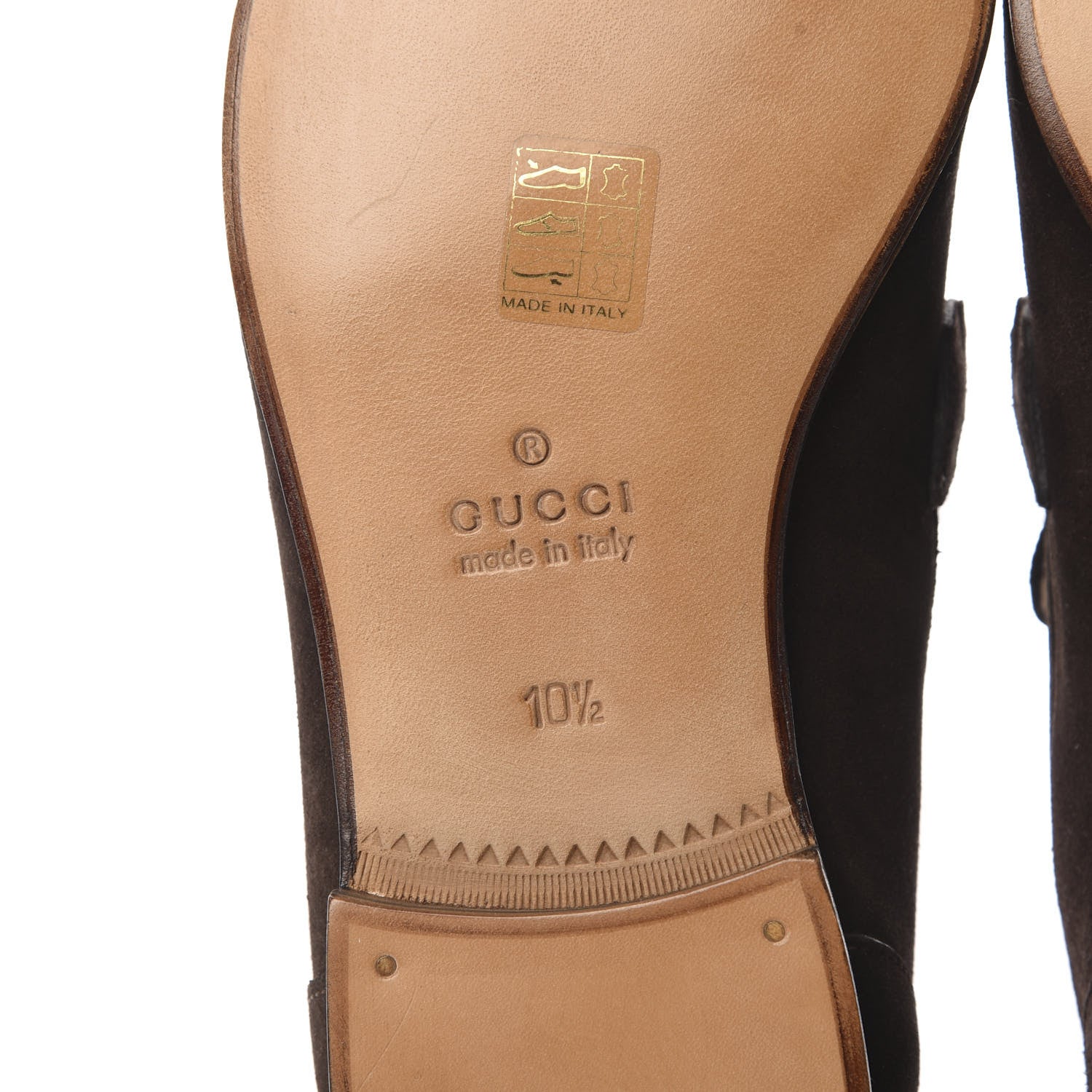 Gucci Suede Web Mens Horsebit Loafers 10.5 Cocoa 8 of 11