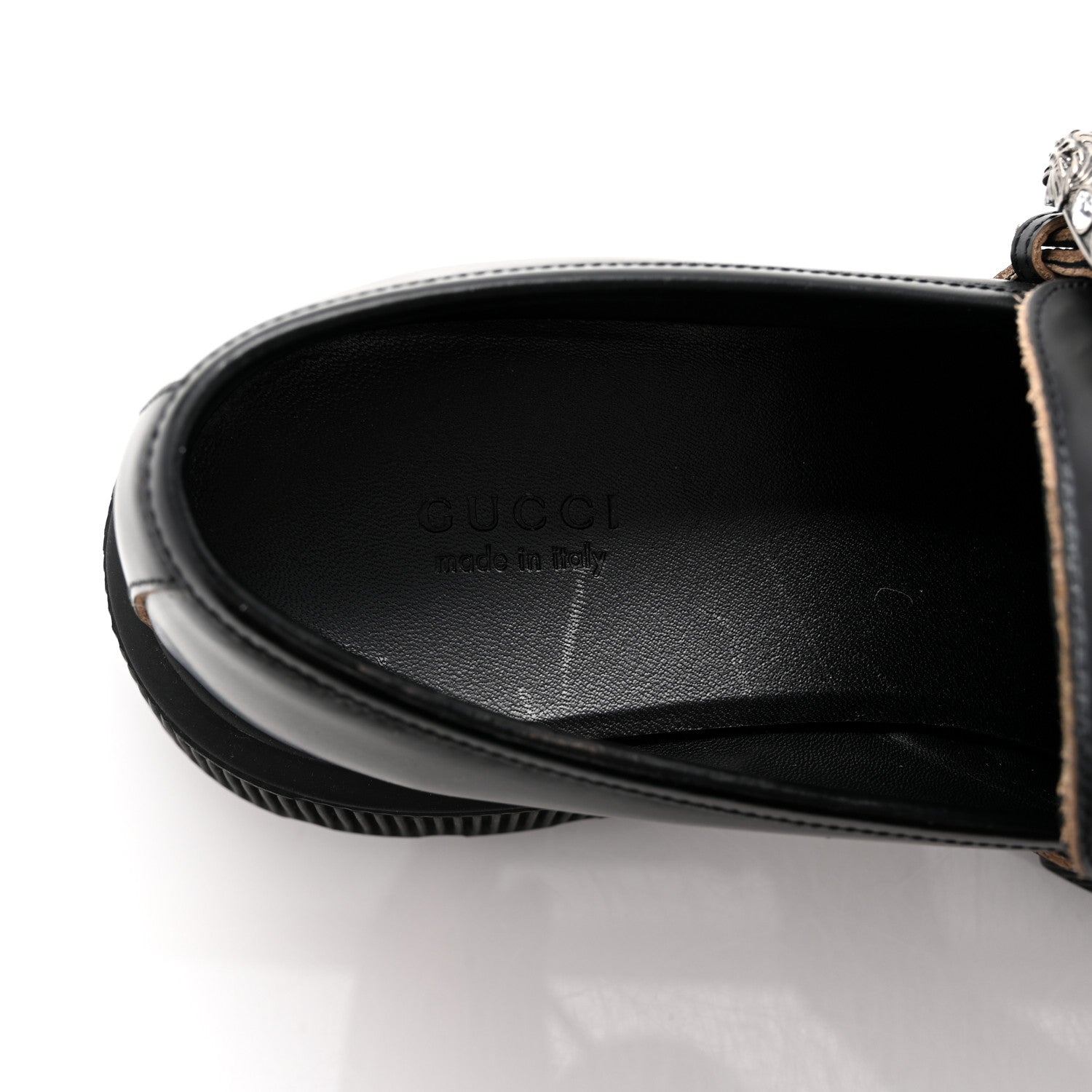 Gucci Cordovan Lux Dionysus Hunder Loafers 39.5 Black 7 of 12