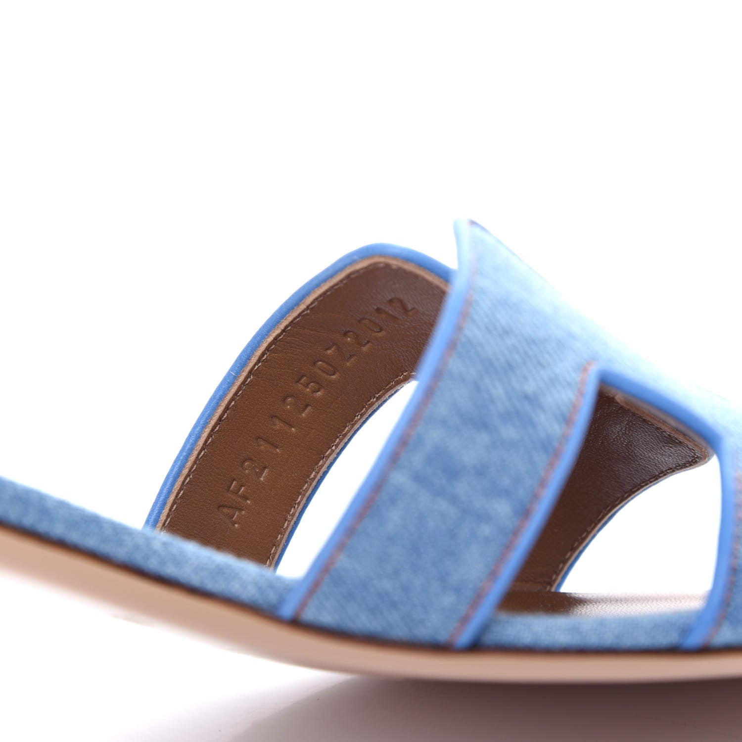Hermes Denim Oasis Sandals 38 Bleu Clair 10 of 11