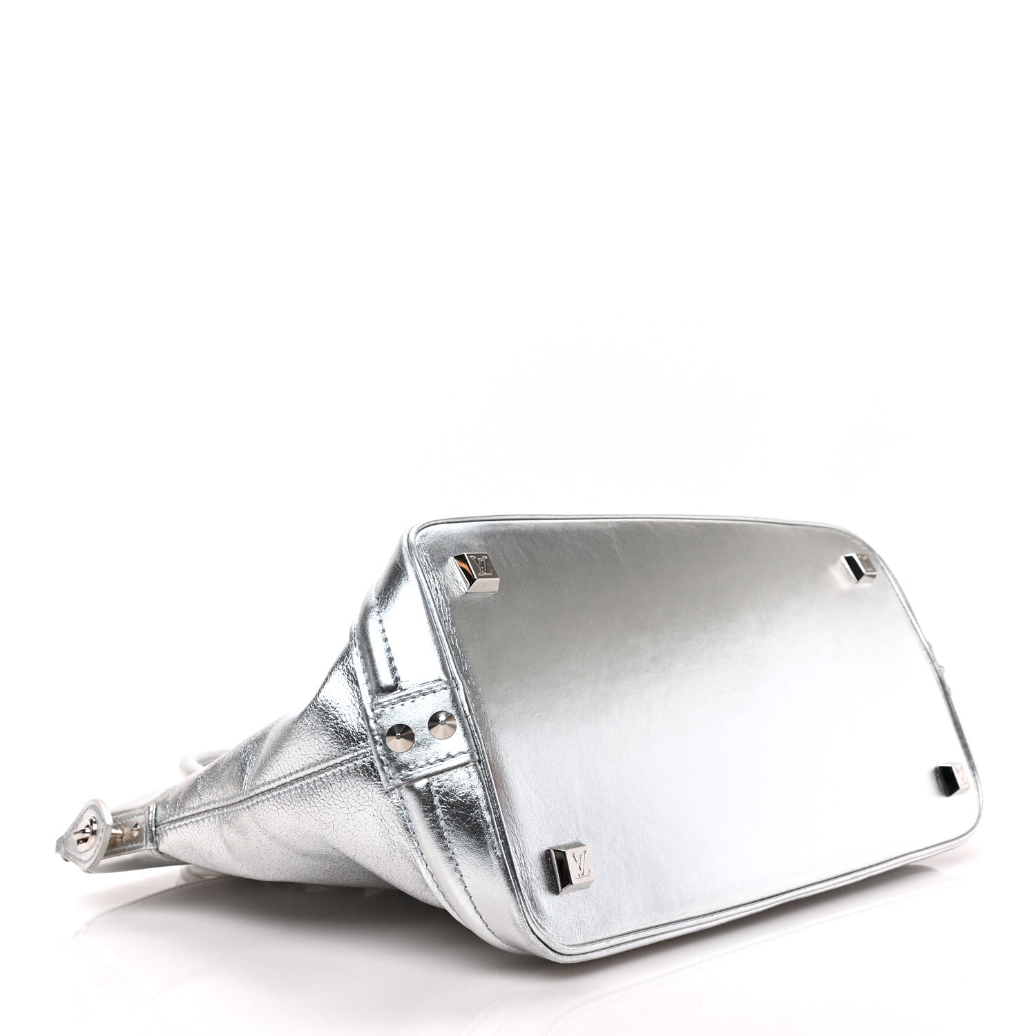 Louis Vuitton Suhali Lockit MM Silver 4 of 8
