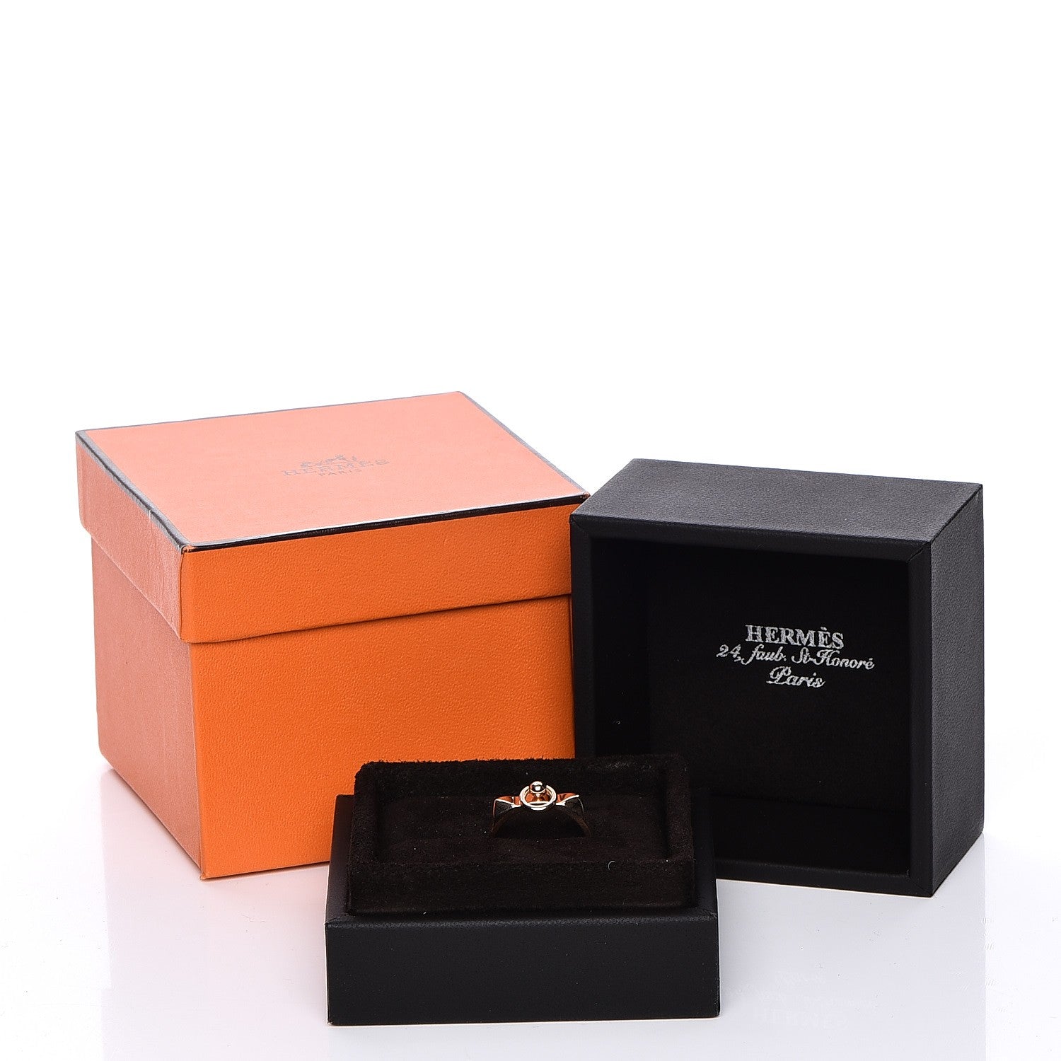 Hermes 18K Rose Gold PM Collier De Chien Ring 51 5.75 4 of 4