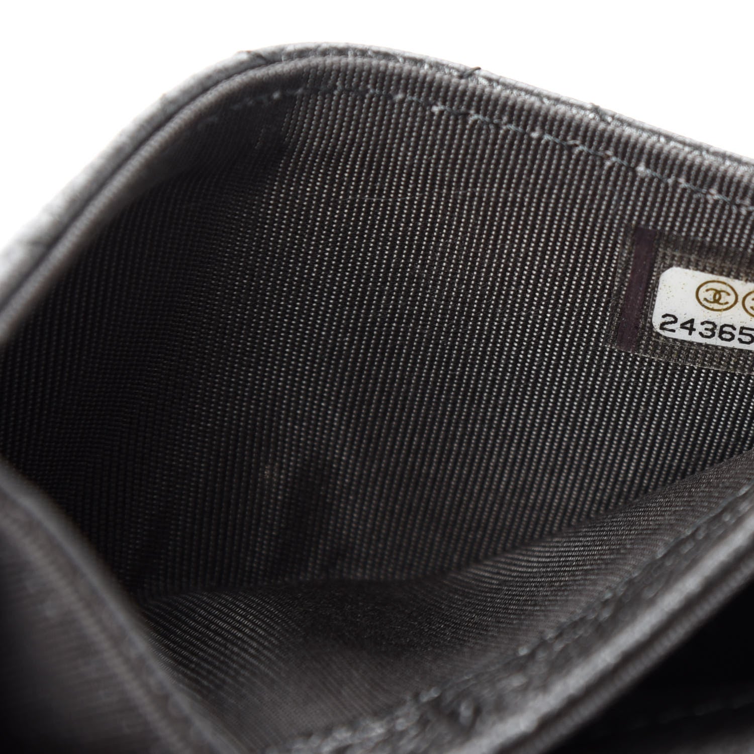 Chanel Metallic Calfskin Quilted Reissue Flap Card Holder Charcoal 8 of 9