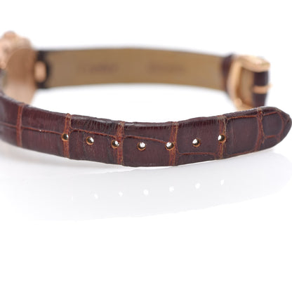 Cartier 18K Pink Gold Alligator 24mm Baignoire Quartz Watch Brown 11 of 12
